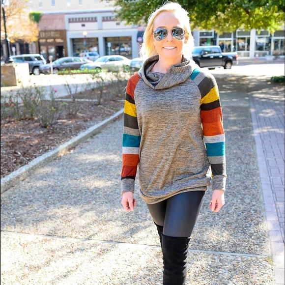 Cowl Neck Long Sleeve Top - Picture 3 of 5